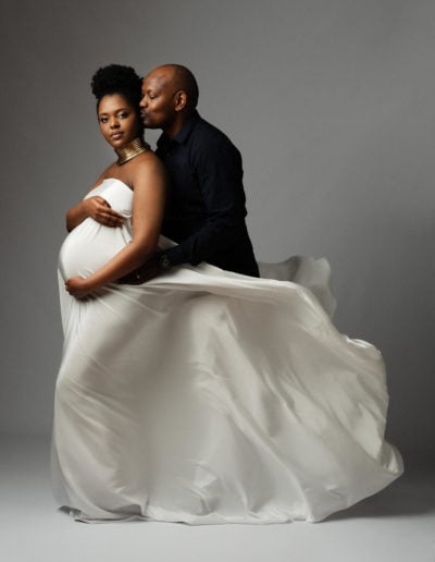 Husband and Wife Couple Partner at Maternity Photoshoot Tianna J-Williams Photography Birmingham